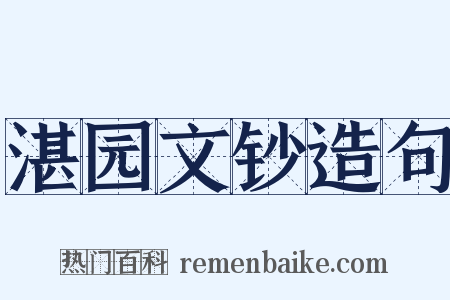 湛园文钞造句是什么意思的图片